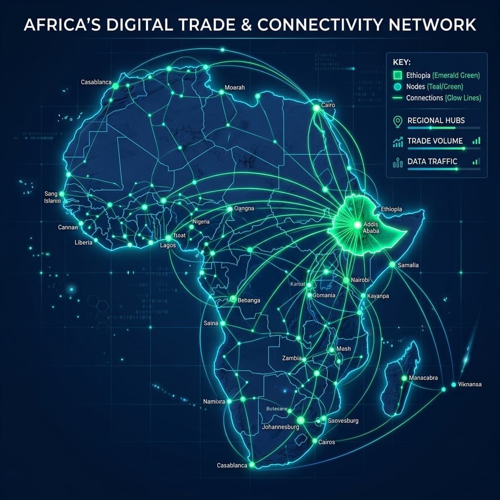 Africa trade network background
