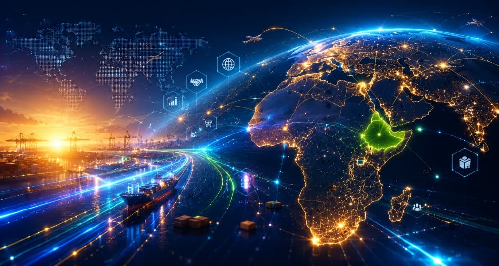 Africa trade network background