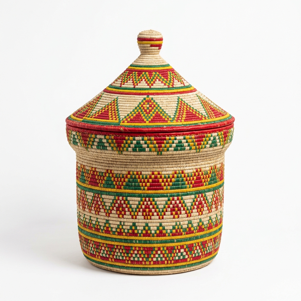Handwoven Basket Ethiopian Craft